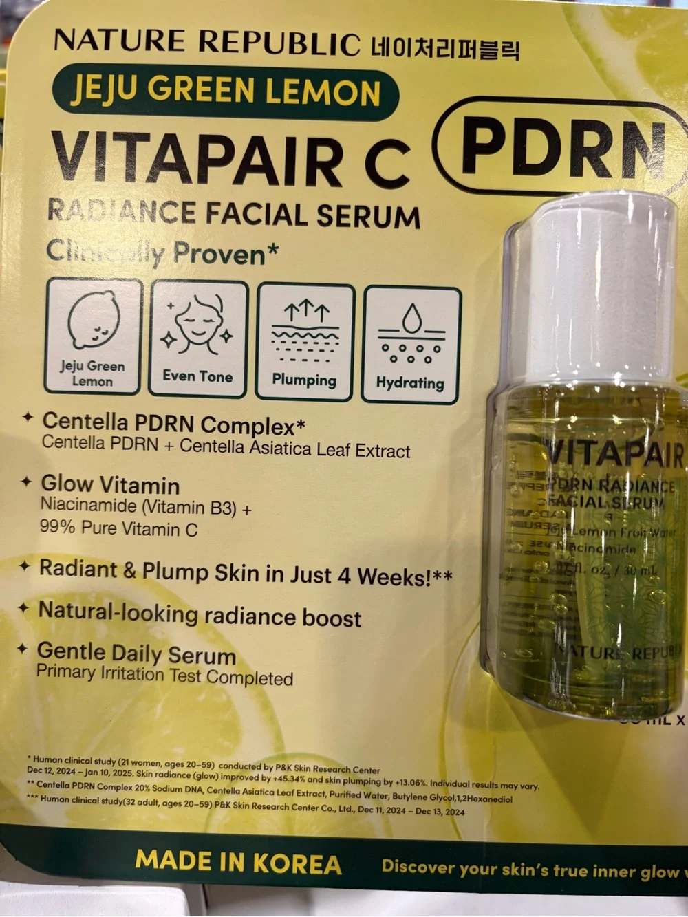Jeju green lemon Vitapair C PDRN Radiance Facial Serum — value duo pack sealed